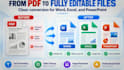 convert PDF to editable word excel or powerpoint accurately