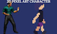 create retro 8 bit style sprite sheet character 16bit 32 bit animation for game