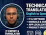 translate technical documents and software to spanish