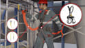 create 3d industrial animation working at height safety training fall protection