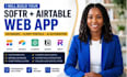 build a softr airtable web app, client portal, CRM, and database automation