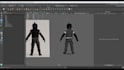 create a low poly polygon 3d humanoid game character with rig