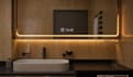 create a modern luxury bathroom interior design with realistic render