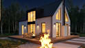 design tiny house or a frame cabin with smart space layout and 3d