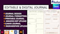 do editable digital journal, canva journal, redesign journal, journal formatting