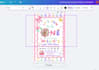 birthday invitation template first birthday editable canva