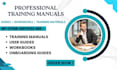 create professional training manuals, course workbooks and learning guides