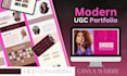 design a high converting ugc portfolio canva website, epk