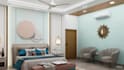 design modern interior with 3d rendering and realistic views