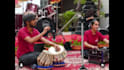 play indian classical instrument called tabla