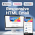 create a professional responsive HTML email template