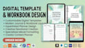 editable canva digital planner, hyperlinked planner for goodnotes