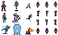 create pixel art, 2d game art, animated sprites, sprite sheets and game assets