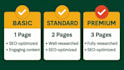 write homepage, about us, and services page content
