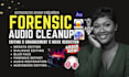 do forensic audio editing, cleanup, enhancement, background noise reduction,