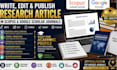 backdate, write, publish research article in scopus journal google scholar