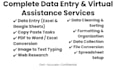 data entry excel word CRM tasks