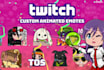 create pro custom twitch emotes, sub badges