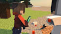 create high quality minecraft 3d animation for minecraft intro, minecraft outro