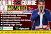 online course promotion udemy thinkific kajabi course marketing sales funnel