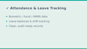 do payroll processing, attendance and salary calculations