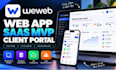 build weweb web app, saas mvp, dashboard and client portal