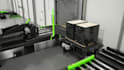 create 3d industrial animation automated truck loading dock warehouse logistics