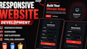 build a responsive HTML CSS javascript website