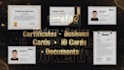design certificate,business card,box packaging and documents