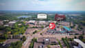 do real estate drone promo video with 3d camera tracking and map animation
