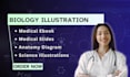 draw scientific medical biology illustrations