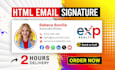 make clickable HTML email signature for gmail, outlook etc