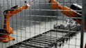 create 3d industrial robot and manufacturing cell animation