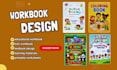 design educational, kids workbook, learning materials, preschool workbook layout
