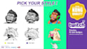 create custom twitch emotes in 24h delivery by kong vector fast cute