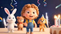 create ai animated  birthday animation video for content