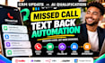 set up gohighlevel missed call text back automation