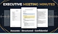 write professional meeting minutes, notes transcription, and action summaries