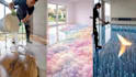 do ai satisfying epoxy flooring video, before after transformation time lapse