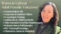 record a female voice over for nonfiction and elearning