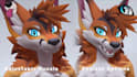 vrchat furry avatar custom 3d model facial feature unity PC quest compatible vrm