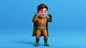 design a 3d mascot character pack with multiple poses
