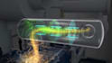create 3d rotary screw compressor compression process animation