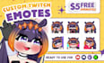 draw twitch emotes, chibi emotes, animated emotes, and sub badges for you