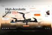 design a drone photography website, aerial videography website