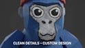 create a custom gorilla tag fan game player model in 3d