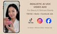 create ai ugc video ads for beauty brands