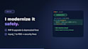 update your legacy PHP, javascript and HTML code
