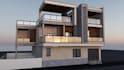 design modern house elevation with realistic 3d render