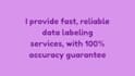 provide data labeling and annotation services
